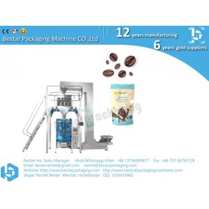 2020 New design whole bean coffee packaging machine PE roll film