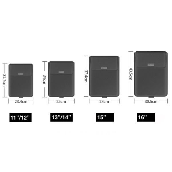 Modern Luxury Slim Design Multifunctional PU Laptop Sleeve Bags For 13'' Notebook Velcro Closure