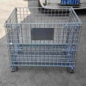 Collapsible Warehouse 250kg Wire Mesh Container Rack Heavy Duty