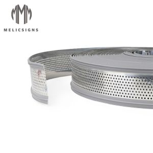 Galvanized 33.3M Gray with Hole 3d LED Halo Channel Letter Trim Cap