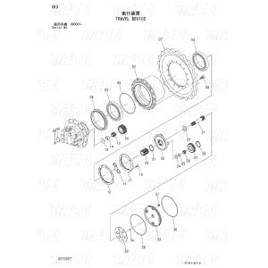 China Drive Excavator Final Travel Catalog Motors For Hitachi Excavator Models 9272927 ZX70-3 on sale