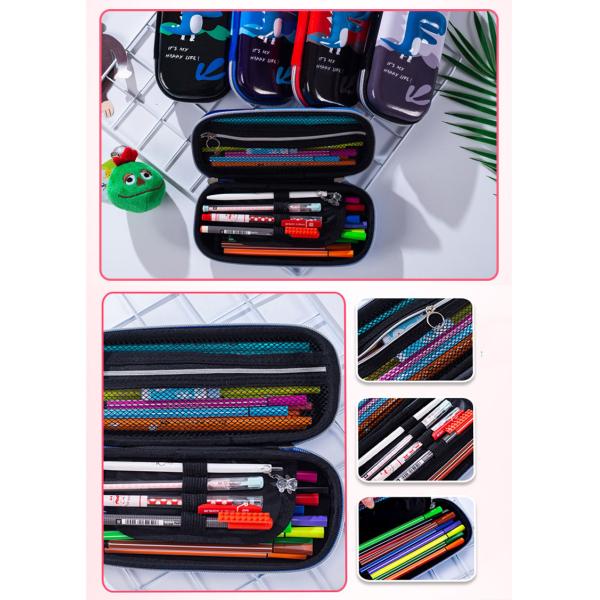 Cute Student Cartoon Stationery Box EVA Custom Logo 3D Anti Drop Pencil Case for Kids