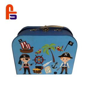 Recyclable Featuring Silver Hot Stamping Technology Cardboard Suitcase Box