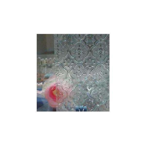 Clear Decorative Patterned Glass 3mm 4mm 5mm 6mm Thickness Flora Embossed Glass