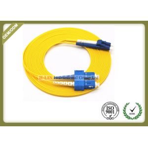 Singlemode Duplex Fiber Optic Patch Cord PVC/LSZH Jacket Yellow Colour