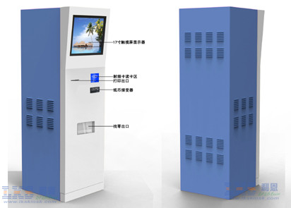 Freestanding Waterproof Self Ordering Kiosk Touch Screen Infor With Ticketing