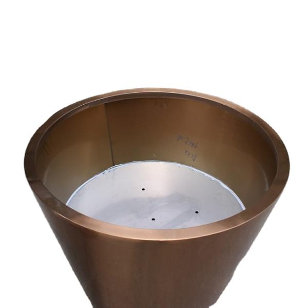 Luxury outdoor golden flower planter large round garden flower pots