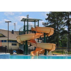 Swimming Pool Game Water Adventure Play Equipment Spiral Fiberglass Slide