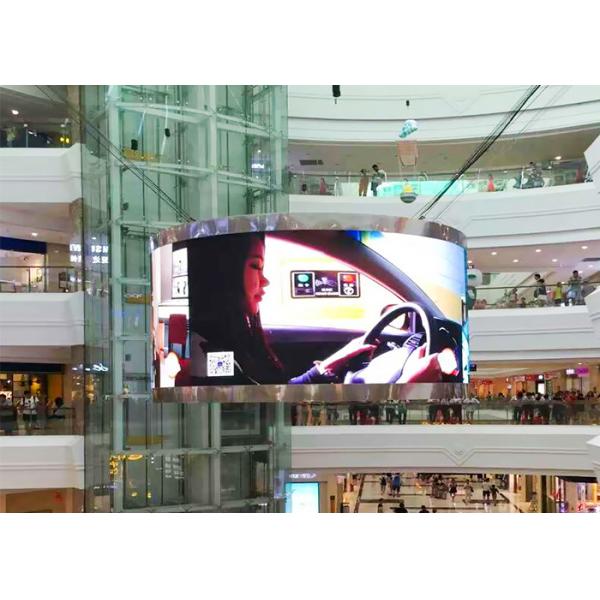 Shopping Malls P4 Flexible LED Displays 3840 hertz Curved Led Video Wall