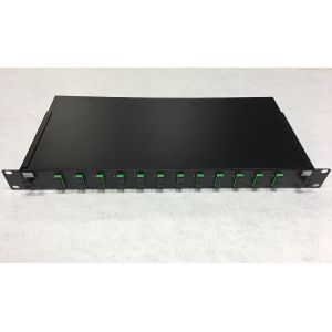 19" 1U Sliding Fiber Optic Patch Panel SC Adapter