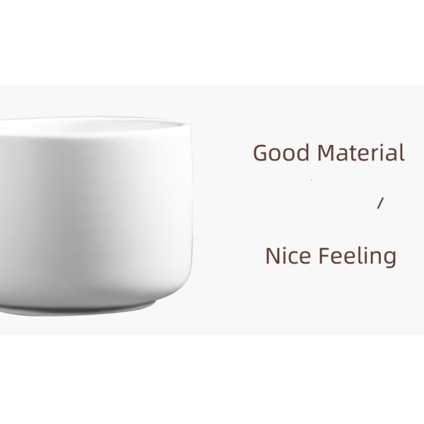 Sustainable Ceramic Coffee Mug Set For Afternoon Tea And Cappuccino In Matt White