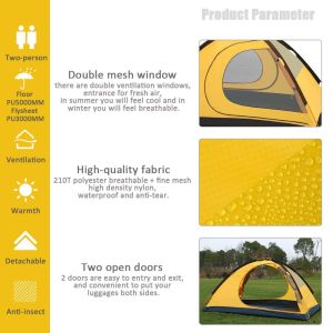 2.59kg Breathable 210T Polyester Outdoor Camping Tent