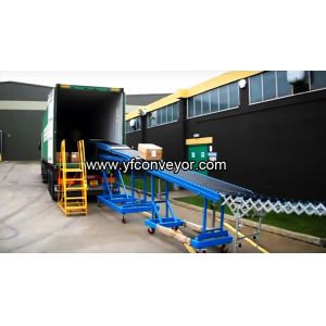 High Rise Expressway Telescopic Gravity Roller Unloading Conveyor