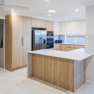 Plain Wooden Textured Laminate Cabinets Custom White Melamine Modern