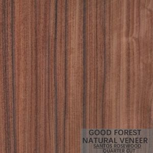 Quality Hotel Rosewood Natural Wood Veneer Of Crown Cut Quarter Straight for sale