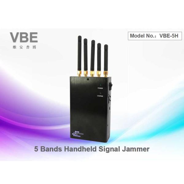 Black / Golden Handheld Signal Jammer 110 - 220VAC For Police Authorities