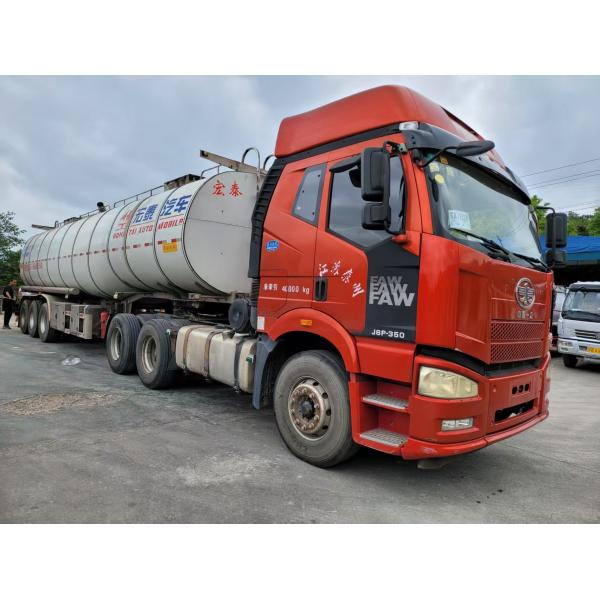 Buy 6x4 FAW J6P-350 Used Tanker Trucks Euro 5 With High Strength Chassis at wholesale prices