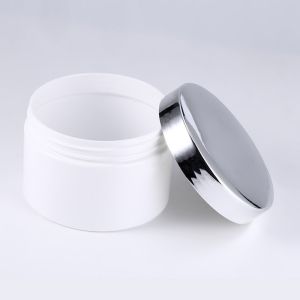 Transparent Plastic Cosmetic Jars With Smooth Surface Pressure Sensitive Gasket