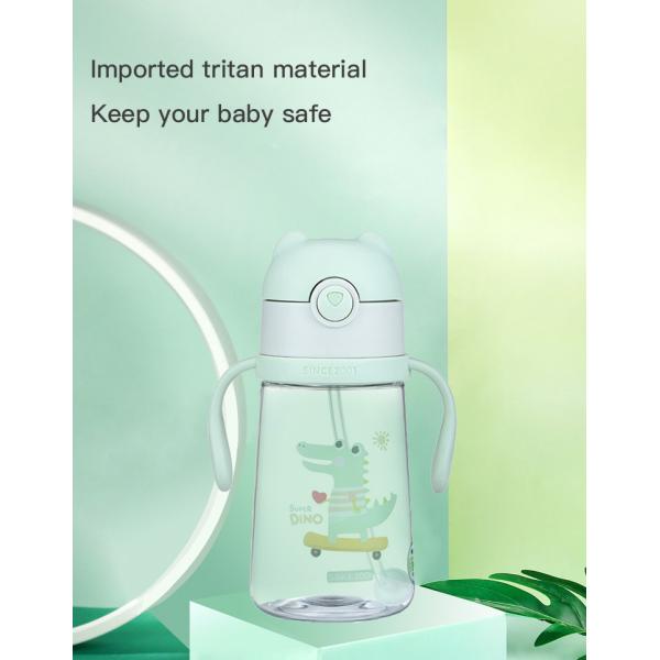 OKADI New Design BPA Free Trittan Carton Custom Plastic Kids Water Bottle, Non Spill Plastic Water Cups With Straw