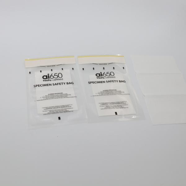 Buy Medical Biohazard Lab 95kpa Specimen Transport Bag With Pocket at wholesale prices