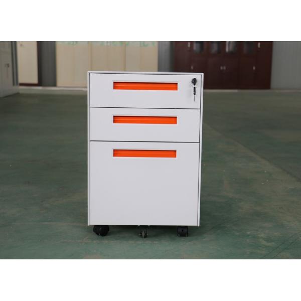 RAL 3 Drawer Mobile Pedestal Cabinet Steel 0.5-1.0mm Thickness