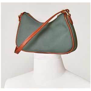 Zipper Closure Small Underarm Bag PU One Strap Leather Bag