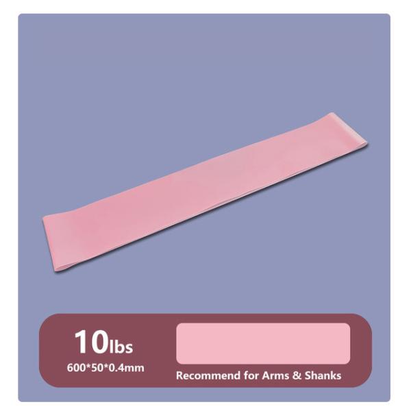 Natural Gym Strength Training Exercise Elastic Rubber 5cm Width Resistance Bands For Pilates Yoga Sports