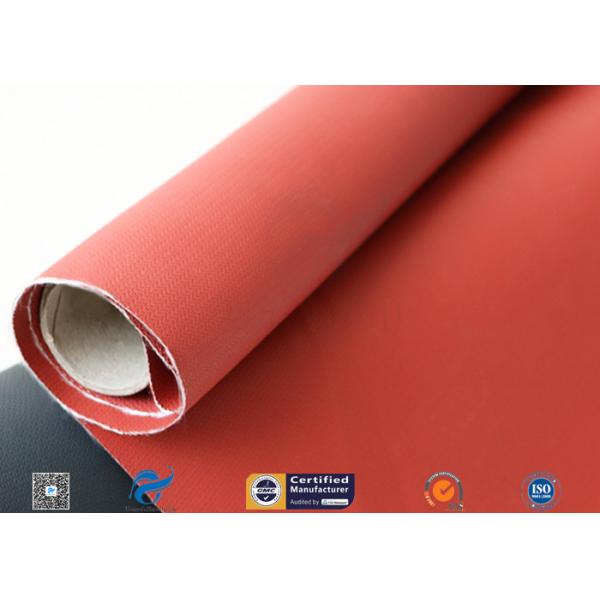 Buy 510gsm 0.5mm Red Silicone Coated Fiberglass Fabric Oil Resistant Material at wholesale prices