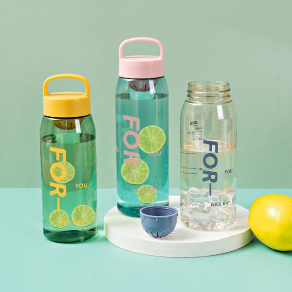 50oz 700ml Water Bottle Plastic Flower Tea Personalized Plastic Water Bottles In Bulk With Printing Logo For Sports Offices Homes
