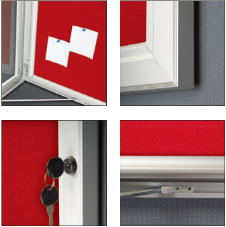 Anodized Aluminum Frame Wall Mounted 45mm A0 Lockable Poster Case