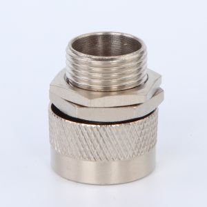 Nickle Plated Three Pieces Brass Flexible Conduit Adaptor With Locknut