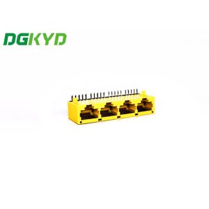 1X4 8P10C TAB Down RJ45 Network Jack Without LED