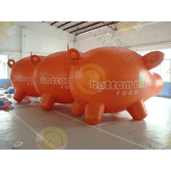 6m Cute Custom Shaped Balloons , 0.18mm Pink PVC Inflatable Helium Balloon