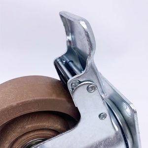 Phenolic Wheel Heat Resistant Casters With Brake 3 Inch