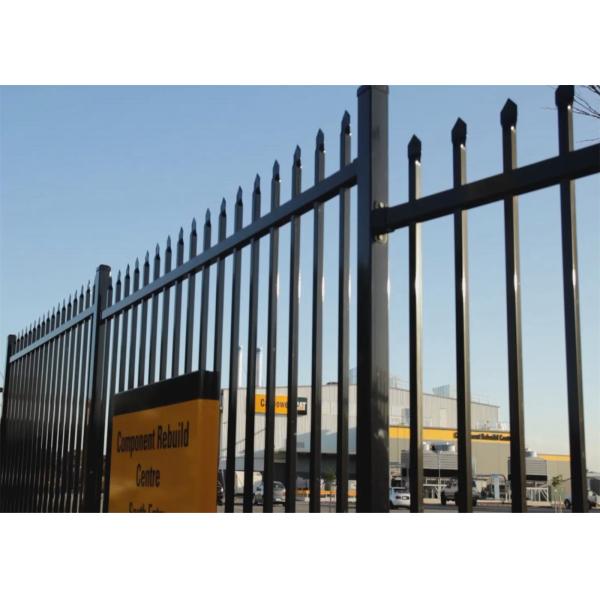 Crimped Spear Garrison Fence 1800mm x 2400mm stain black