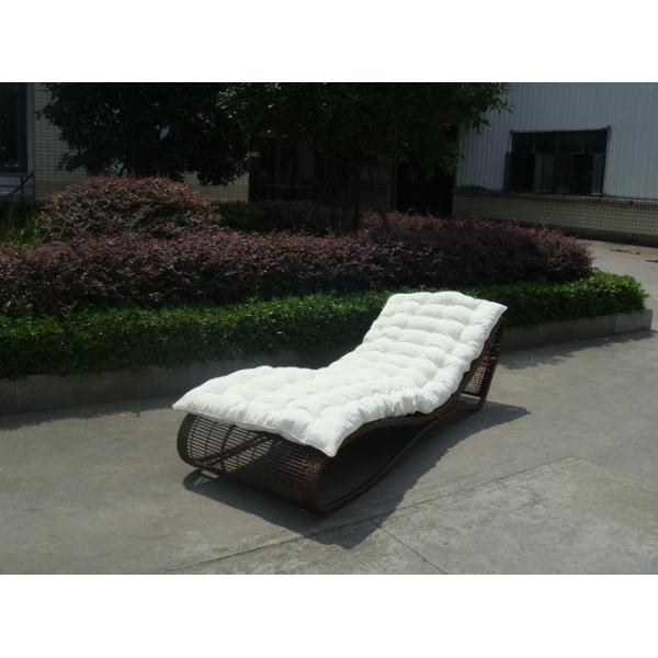 Buy Outdoor Garden Rattan Sun Lounger , Comfortable Lounge Chair at wholesale prices