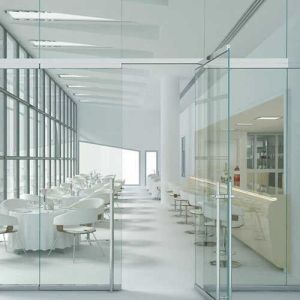 Quality Finished Surface Aluminium Commercial Frameless Glass Door for Bathroom Popular Choice for sale