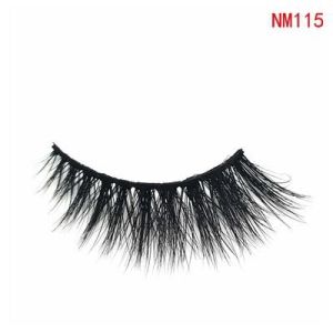 100% Siberian Mink Fur False Lashes Wispy Natural Layered Effect For Makeup NM115