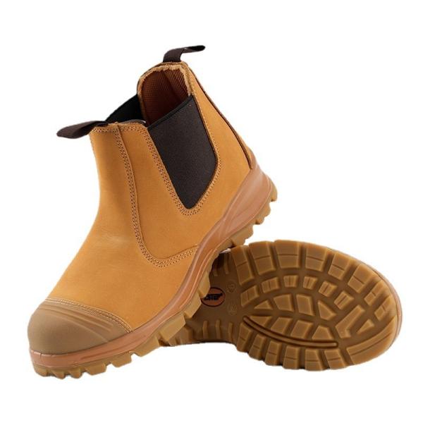 Buy Elastic Chelsea Boot Cowhide Safety Shoes at wholesale prices