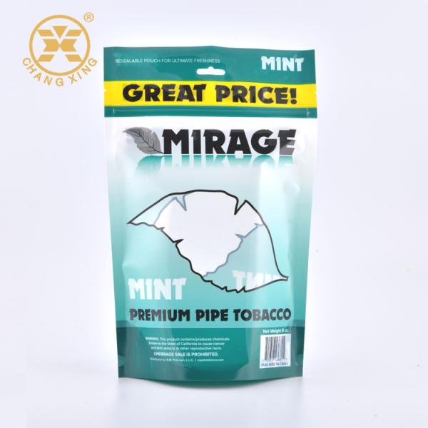 Empty Hand Rolling Custom Tobacco Pouches Zipper Top