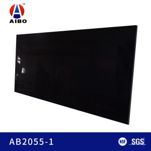 Stain Proof 18MM Black Artificial Quartz Stone Kitchen Backsplashes