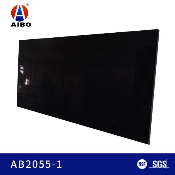 Buy Stain Proof 18MM Black Artificial Quartz Stone Kitchen Backsplashes at wholesale prices