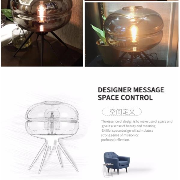 Nordic Led Table Lamp Modern Simple Glass Table Lamps For Living Room Bedroom Study Desk Light(WH-MTB-17)
