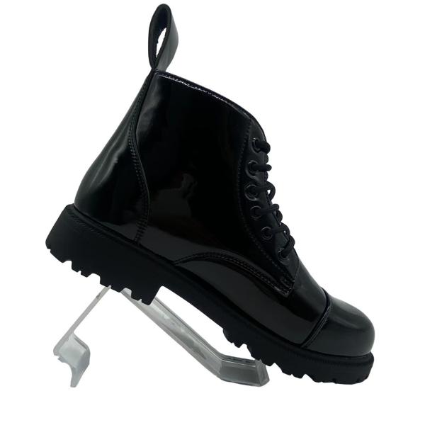 Custom Leather Motorcycle Boots Breathable Round Toe Boots For Men