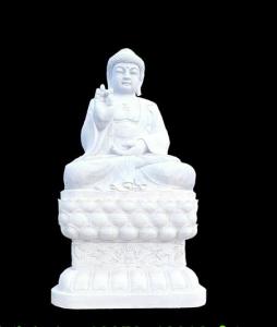 China Chinese White Marble Carving Figure Buddha Sculpture on sale