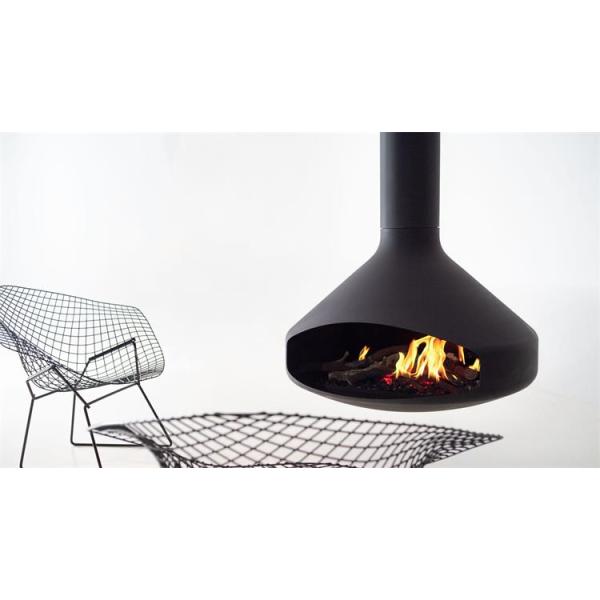 800mm Europe Style Wood Burning Steel Stoves Wall Mounted Hanging Fireplaces