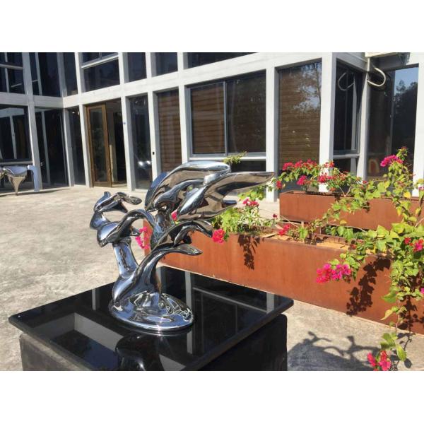 Stainless Steel Metal Animal Sculptures , Modern Animal Sculptures For Office Decoration