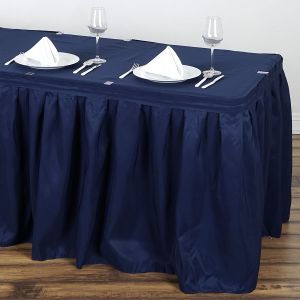Elegant Disposable Plastic Table Skirts With Built - In Adhesive Line