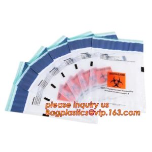 Biodegradable Biohazard Specimen Bag, Biohazard Specimen Transport Bag, Medical