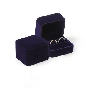 Custom Size Personalised Double Wedding Ring Box Velvet Inner Material